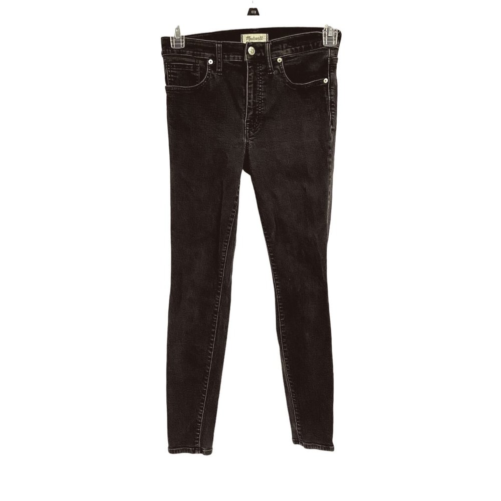 Madewell 9"‎ High Rise Skinny Jeans Faded Black Size 29.
